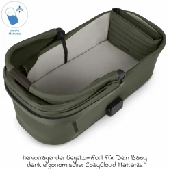 Kombi-Kinderwagen Salsa 5 Air inkl. Babywanne & Sportsitz - Pure - Avocado - Kollektion 2025