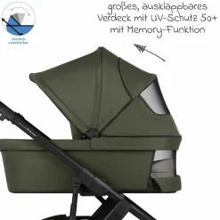Kombi-Kinderwagen Salsa 5 Air inkl. Babywanne & Sportsitz - Pure - Avocado - Kollektion 2025