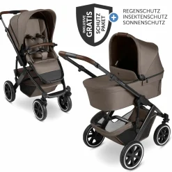 Kombi-Kinderwagen Salsa 5 Air inkl. Babywanne & Sportsitz mit XXL-Zubehörpaket - Pure - Nature - Kollektion 2025