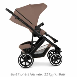 Kombi-Kinderwagen Salsa 5 Air inkl. Babywanne & Sportsitz mit XXL-Zubehörpaket - Dark Beige