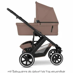 Kombi-Kinderwagen Salsa 5 Air inkl. Babywanne & Sportsitz mit XXL-Zubehörpaket - Dark Beige