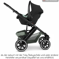 Kombi-Kinderwagen Salsa 5 Air inkl. Babywanne & Sportsitz mit XXL-Zubehörpaket - Dark Beige