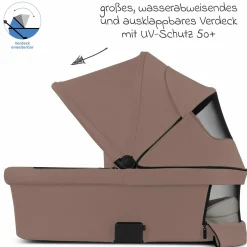Kombi-Kinderwagen Salsa 5 Air inkl. Babywanne & Sportsitz mit XXL-Zubehörpaket - Dark Beige