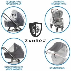 Kombi-Kinderwagen Salsa 5 Air inkl. Babywanne & Sportsitz mit XXL-Zubehörpaket - Almond - Kollektion 2025