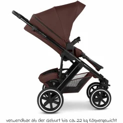Kombi-Kinderwagen Salsa 5 Air Set inkl. Babywanne, Sportsitz, Wickeltasche Urban, Winterfußsack und zweite Kisseneinlage - Umbra - Kollektion 2025