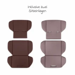 Kombi-Kinderwagen Salsa 5 Air Set inkl. Babywanne, Sportsitz, Wickeltasche Urban, Winterfußsack und zweite Kisseneinlage - Umbra - Kollektion 2025