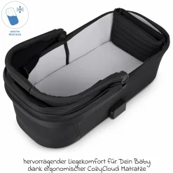 Kombi-Kinderwagen Salsa 5 Air inkl. Babywanne & Sportsitz mit XXL-Zubehörpaket - Pure - Coal - Kollektion 2025