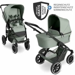 Kombi-Kinderwagen Salsa 5 Air inkl. Babywanne & Sportsitz mit XXL-Zubehörpaket - Pine - Kollektion 2025