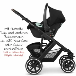 Kombi-Kinderwagen Salsa 4 Air - inkl. Babywanne & Sportsitz mit XXL Zubehörpaket - Pure Edition - Berry - Kollektion 2024