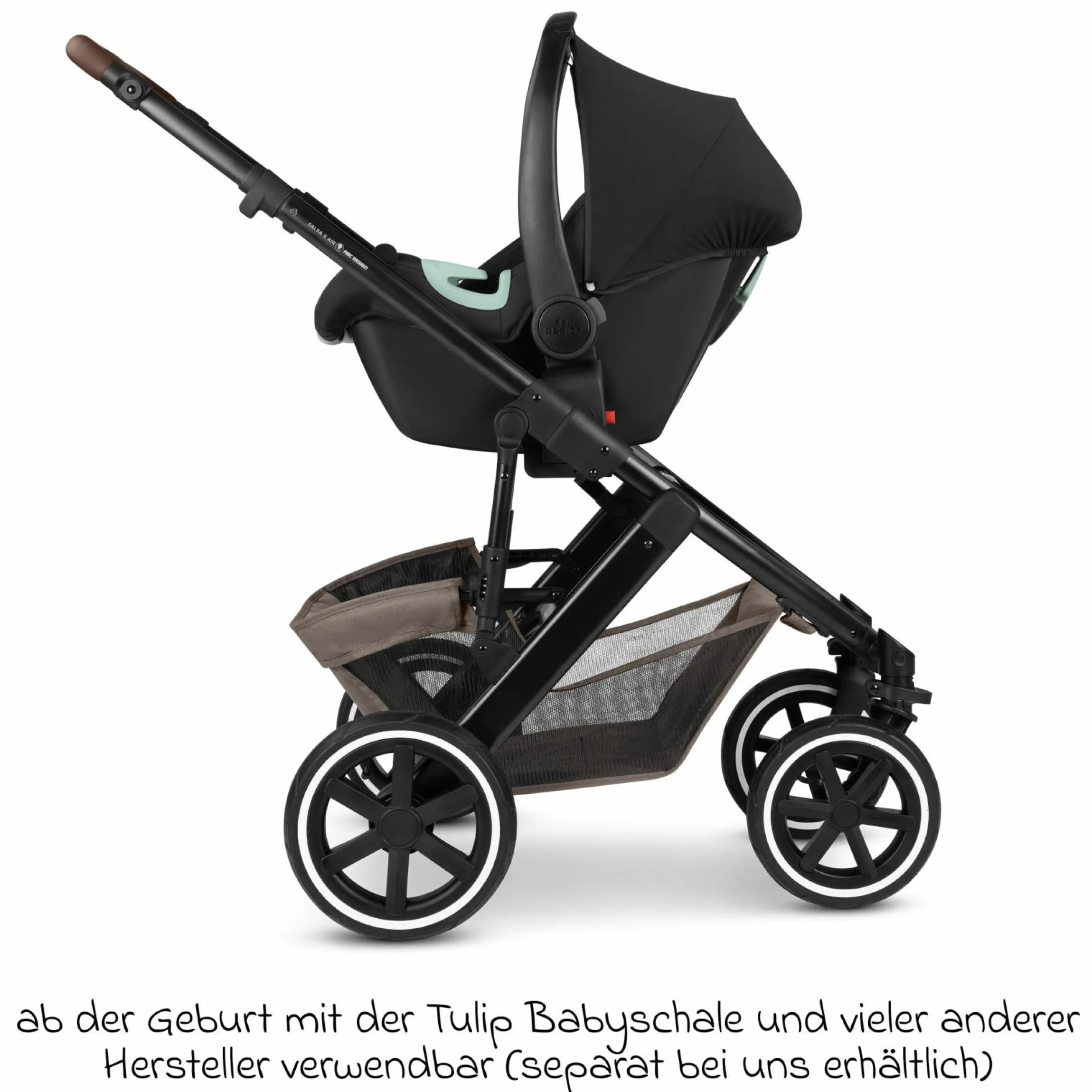 Kombi-Kinderwagen Salsa 5 Air inkl. Babywanne & Sportsitz - Pure - Nature - Kollektion 2025