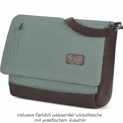 Kombi-Kinderwagen Salsa 4 Air - inkl. Babywanne & Sportsitz mit Wickeltasche & XXL Zubehörpaket - Aloe