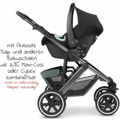 Kombi-Kinderwagen Salsa 4 Air - inkl. Babywanne & Sportsitz mit Wickeltasche & XXL Zubehörpaket - Aloe