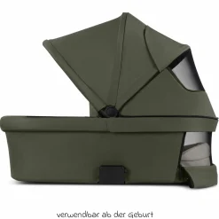 Kombi-Kinderwagen Salsa 5 Run - inkl. Babywanne, Sportsitz, Wickeltasche, Regenschutz, Becherhalter & Sonnenschirm - Pure - Avocado