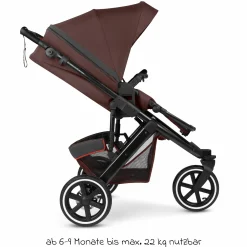 Kombi-Kinderwagen Salsa 5 Run - inkl. Babywanne, Sportsitz, Sportzulassung, Luftbereifung, Sitzeinlage & Handbremse inkl. XXL-Zubehörpaket - Umbra - Kollektion 2025