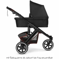 Kombi-Kinderwagen Salsa 5 Run - inkl. Babywanne, Sportsitz, Sportzulassung, Luftbereifung, Sitzeinlage & Handbremse inkl. XXL-Zubehörpaket - Umbra - Kollektion 2025