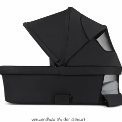 Kombi-Kinderwagen Salsa 5 Run - inkl. Babywanne, Sportsitz, Wickeltasche, Regenschutz, Becherhalter & Sonnenschirm - Pure - Coal