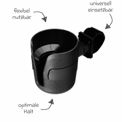 Kombi-Kinderwagen Salsa 5 Run - inkl. Babywanne, Sportsitz, Wickeltasche, Regenschutz, Becherhalter & Sonnenschirm - Pure - Coal