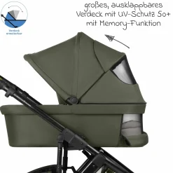 Kombi-Kinderwagen Salsa 5 Run - inkl. Babywanne, Sportsitz, Sportzulassung, Luftbereifung, Sitzeinlage & Handbremse inkl. XXL-Zubehörpaket - Pure - Avocado - Kollektion 2025
