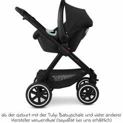 Kombi-Kinderwagen Samba 2 inkl. Babywanne & Sportsitz mit XXL-Zubehörpaket - Pure - Coal - Kollektion 2025
