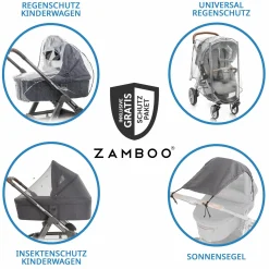 Kombi-Kinderwagen Samba 2 inkl. Babywanne & Sportsitz mit XXL-Zubehörpaket - Almond - Kollektion 2025