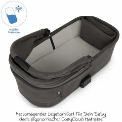 Kombi-Kinderwagen Samba 2 inkl. Babywanne & Sportsitz mit XXL-Zubehörpaket - Almond - Kollektion 2025