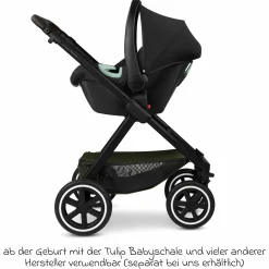 Kombi-Kinderwagen Samba 2 inkl. Babywanne & Sportsitz mit XXL-Zubehörpaket - Pure - Avocado - Kollektion 2025