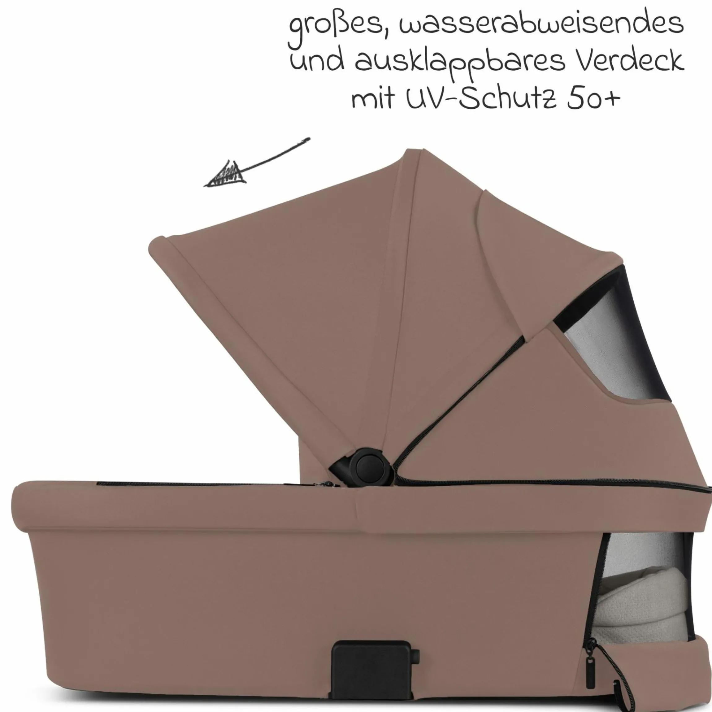 Kombi-Kinderwagen Samba 2 inkl. Babywanne & Sportsitz mit XXL-Zubehörpaket - Dark Beige