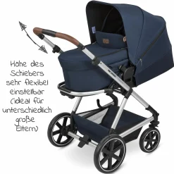 Kombi-Kinderwagen Timbo 4 - inkl. Babywanne & Sportsitz - Ocean