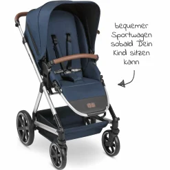Kombi-Kinderwagen Timbo 4 - inkl. Babywanne & Sportsitz - Ocean