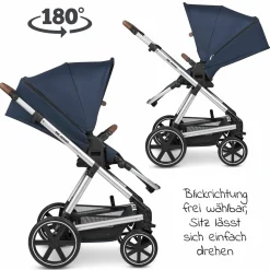 Kombi-Kinderwagen Timbo 4 - inkl. Babywanne & Sportsitz - Ocean