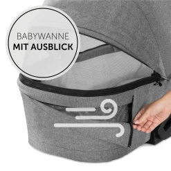 Kombi-Kinderwagen Vision X Duoset Silver (Sportwagen & Babywanne) inkl. XXL Zubehörpaket - Melange Grey