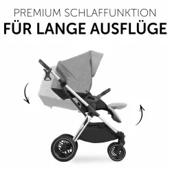 Kombi-Kinderwagen Vision X Duoset Silver (Sportwagen & Babywanne) inkl. XXL Zubehörpaket - Melange Grey
