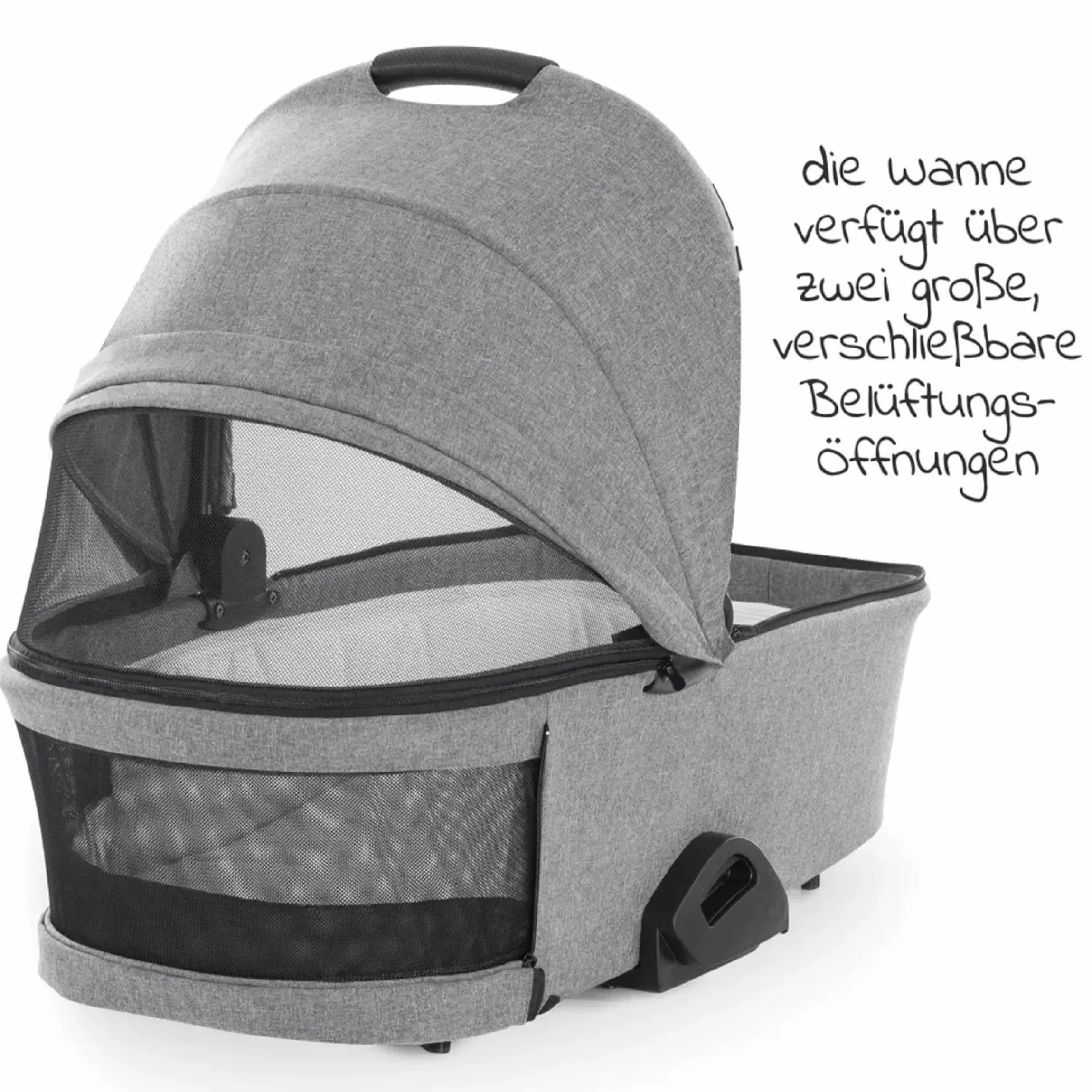 Kombi-Kinderwagen Vision X Duoset Silver (Sportwagen & Babywanne) - Melange Grey