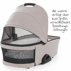 Kombi-Kinderwagen Vision X Duoset Black (Sportwagen & Babywanne) - Melange Beige