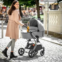 Kombi-Kinderwagen Vision X Duoset Black (Sportwagen & Babywanne) - Melange Black