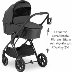 Kombi-Kinderwagen Vision X Duoset Black (Sportwagen & Babywanne) - Melange Black