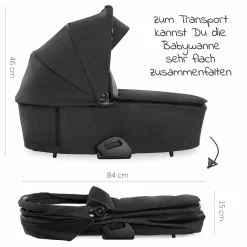 Kombi-Kinderwagen Vision X Duoset Black (Sportwagen & Babywanne) - Melange Black