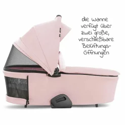 Kombi-Kinderwagen Vision X Duoset Silver (Sportwagen und Babywanne) inkl. XXL Zubehörpaket - Melange Rose
