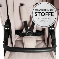 Kombi-Kinderwagen Vision X Duoset Black (Sportwagen & Babywanne) inkl. XXL Zubehörpaket - Melange Beige