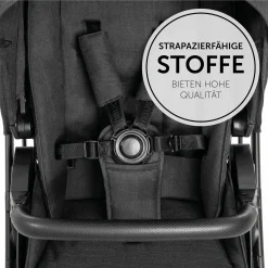 Kombi-Kinderwagen Vision X Duoset Black (Sportwagen & Babywanne) inkl. XXL Zubehörpaket - Melange Black