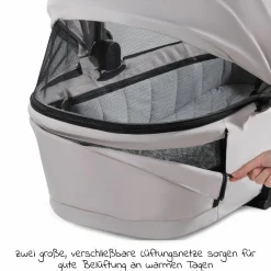 Kombi-Kinderwagen Walk N Care Set inkl. Babywanne, Sportsitz, Beindecke und Getränkehalter (bis 22kg belastbar) - Beige