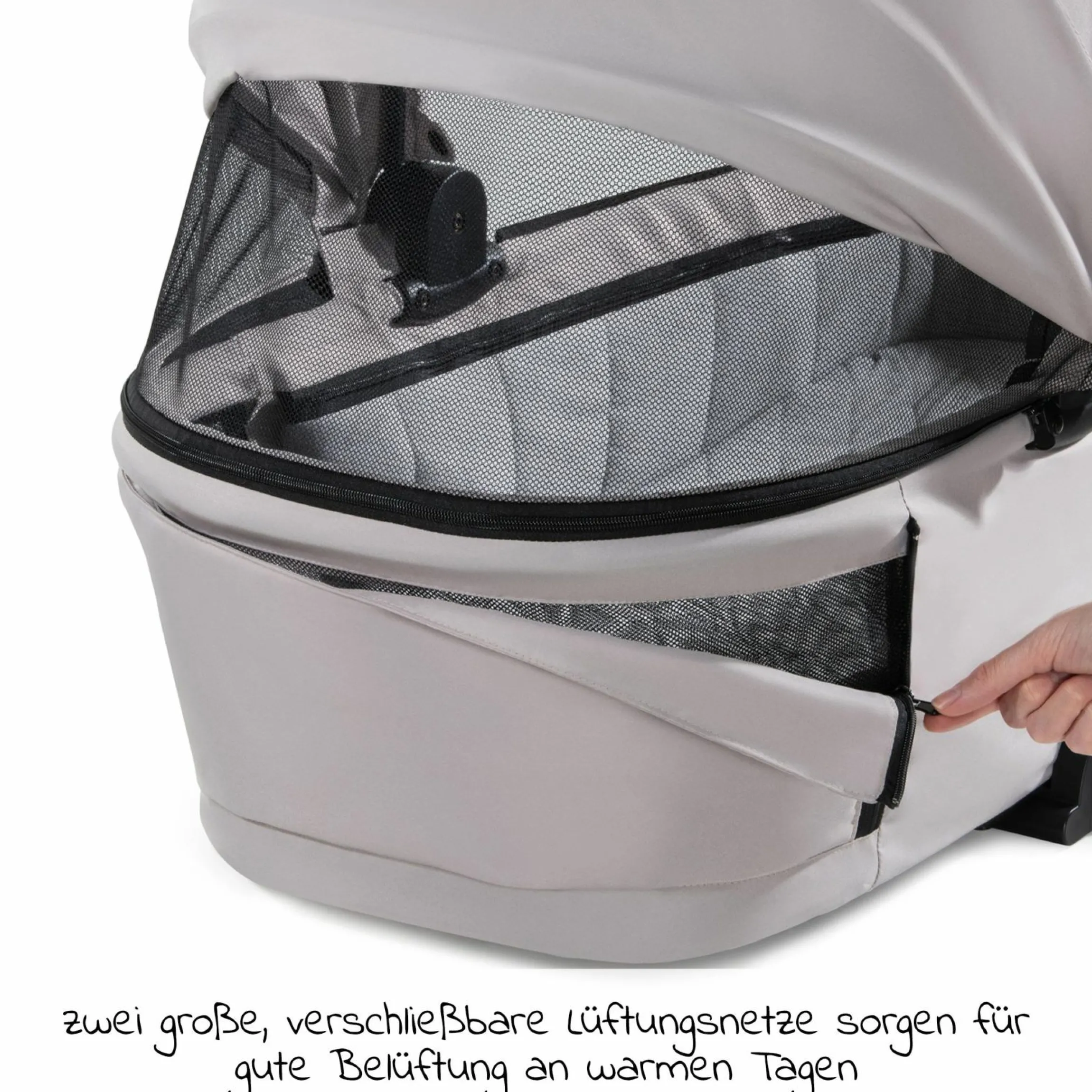 Kombi-Kinderwagen Walk N Care Set inkl. Babywanne, Sportsitz, Beindecke und Getränkehalter (bis 22kg belastbar) - Beige