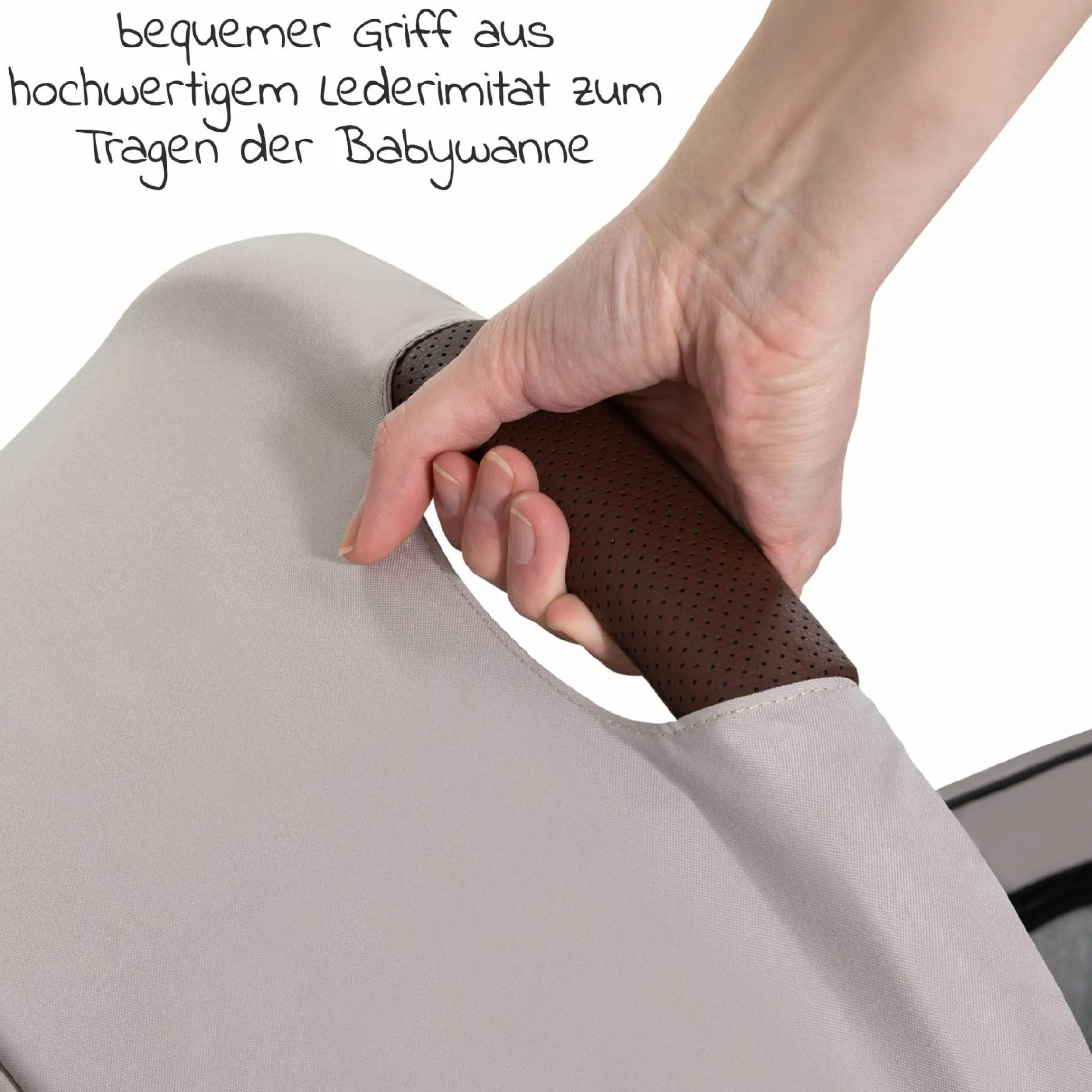 Kombi-Kinderwagen Walk N Care Set inkl. Babywanne, Sportsitz, Beindecke und Getränkehalter (bis 22kg belastbar) - Beige