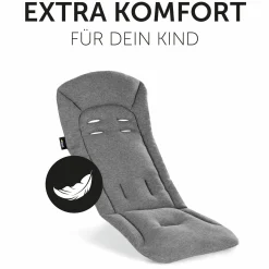 Komfort Sitzauflage für Buggy und Kinderwagen - Charcoal