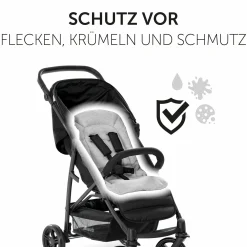 Komfort Sitzauflage für Buggy und Kinderwagen - Light Grey