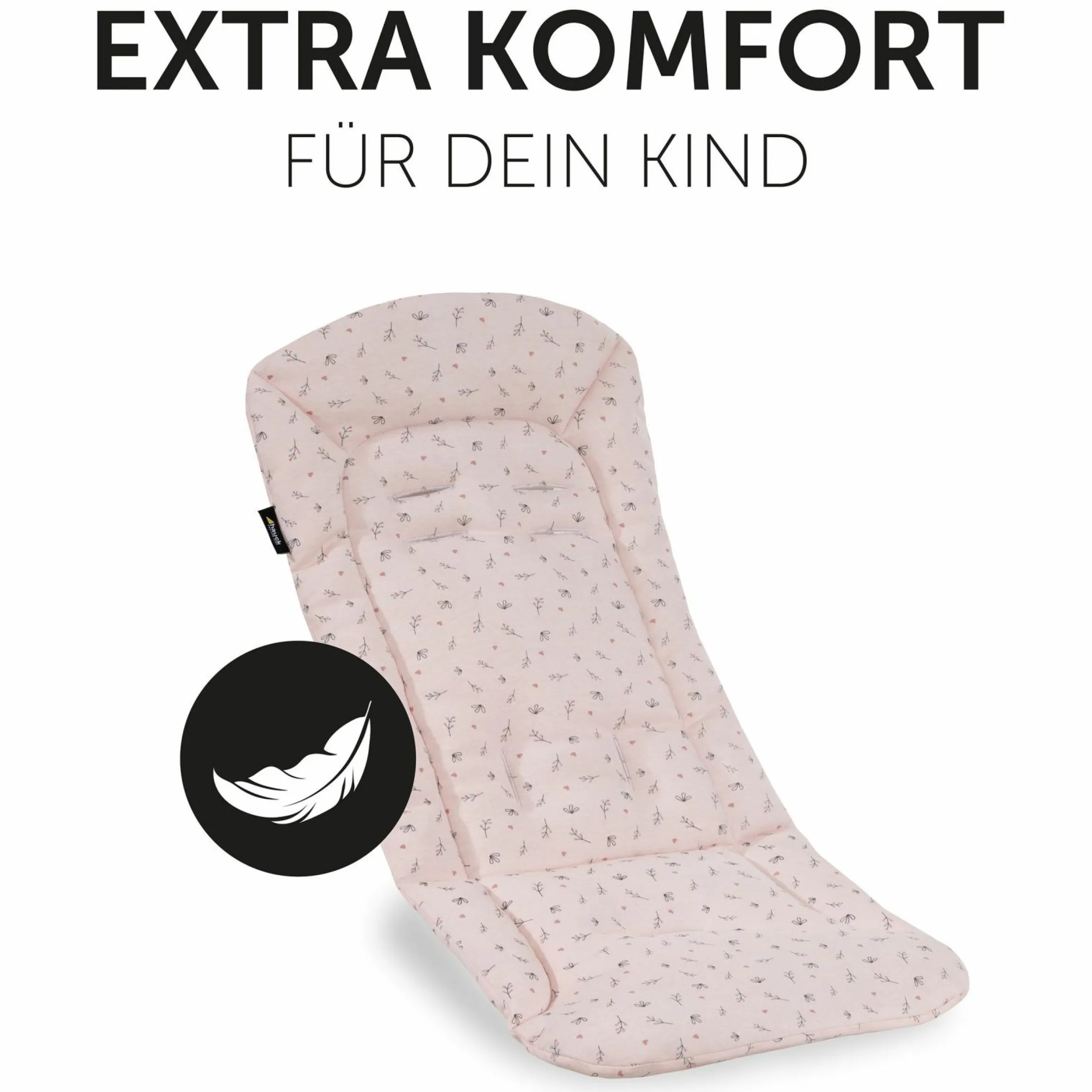 Komfort Sitzauflage für Buggy und Kinderwagen - Flowers Rose
