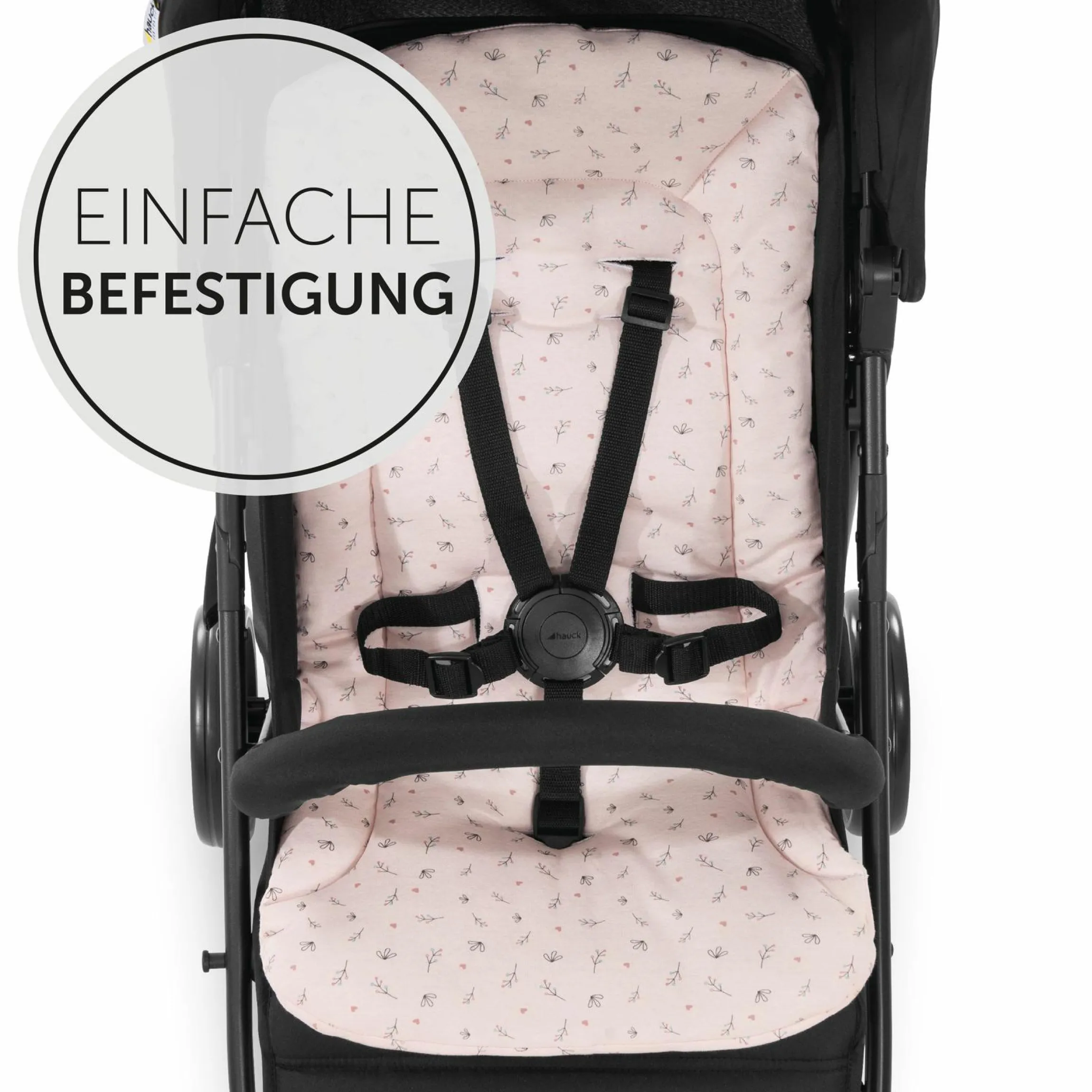 Komfort Sitzauflage für Buggy und Kinderwagen - Flowers Rose