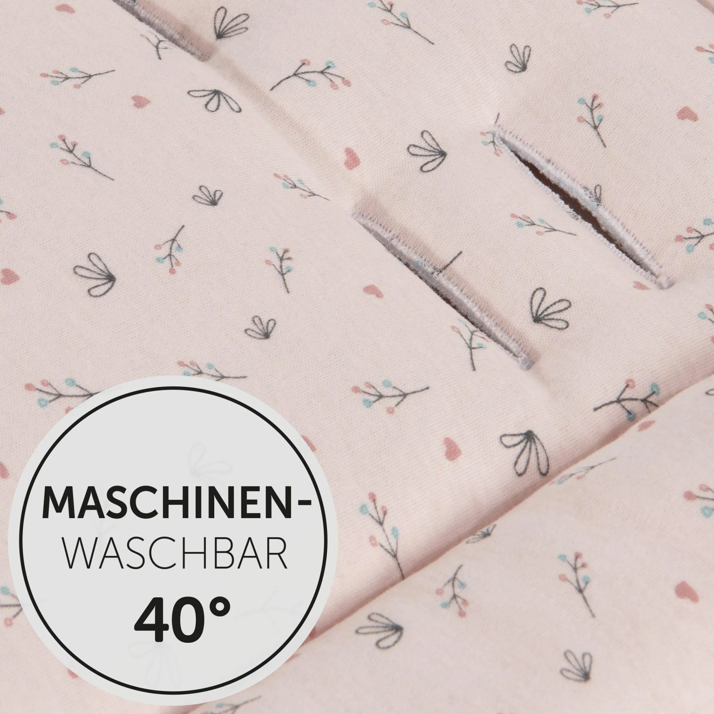 Komfort Sitzauflage für Buggy und Kinderwagen - Flowers Rose