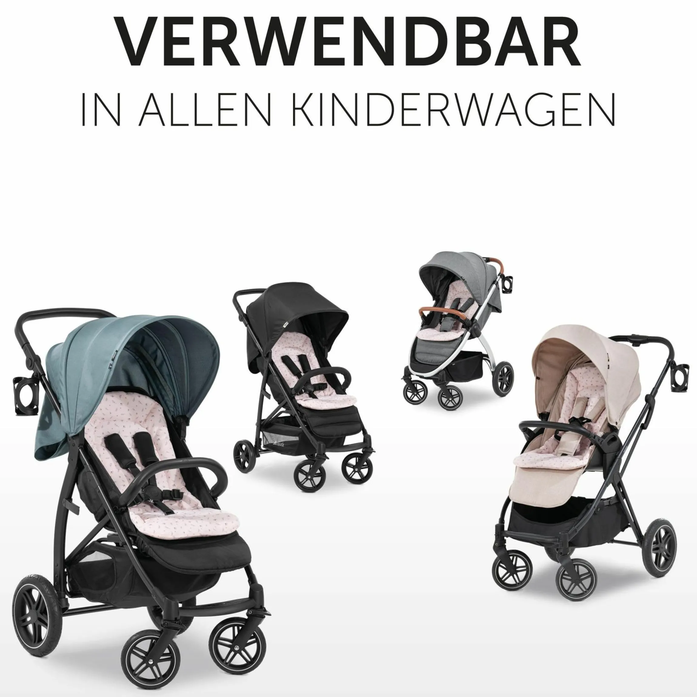 Komfort Sitzauflage für Buggy und Kinderwagen - Flowers Rose