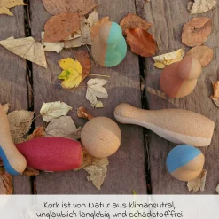 Kork-Bowling-Set Little Skittles - 7 Teile